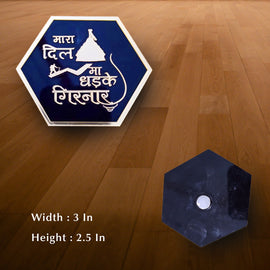 Girnar diamond shape fridge magnet (3X2.5 inches)