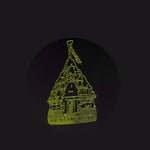 Girnar Mobile Temple-1 open Sticker (Gold, Hin)