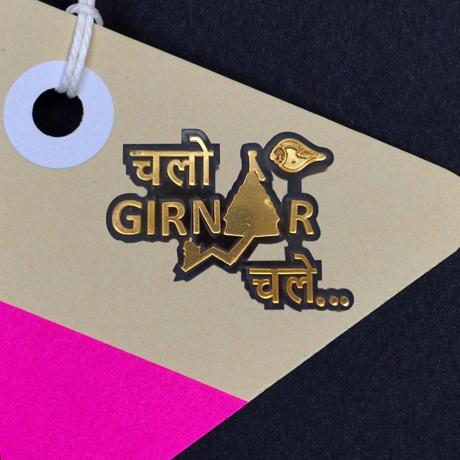 Girnar acrylic magnet showpiece-Hindi