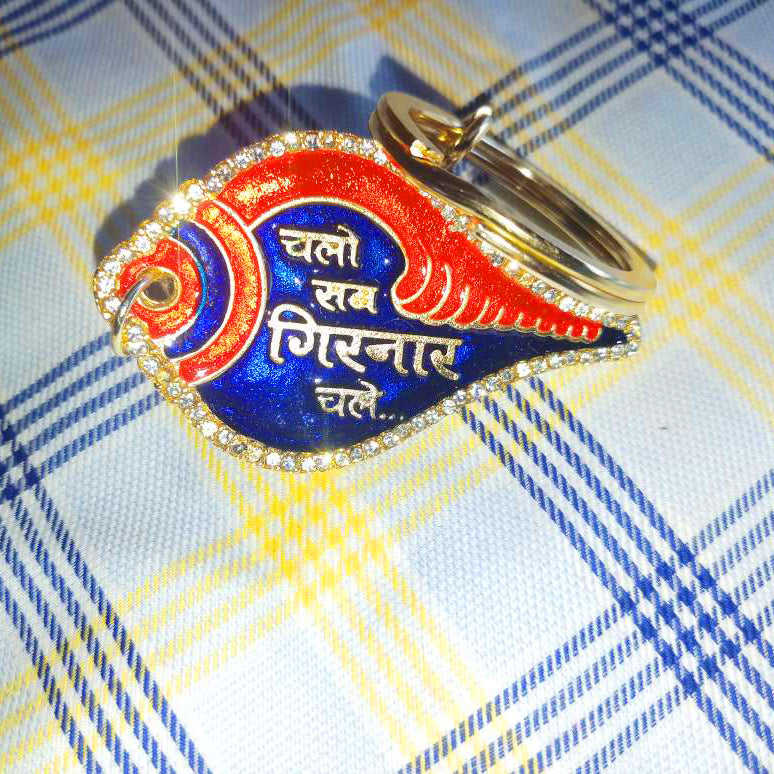 Girnar Key Chain (1 side diamond Hindi)